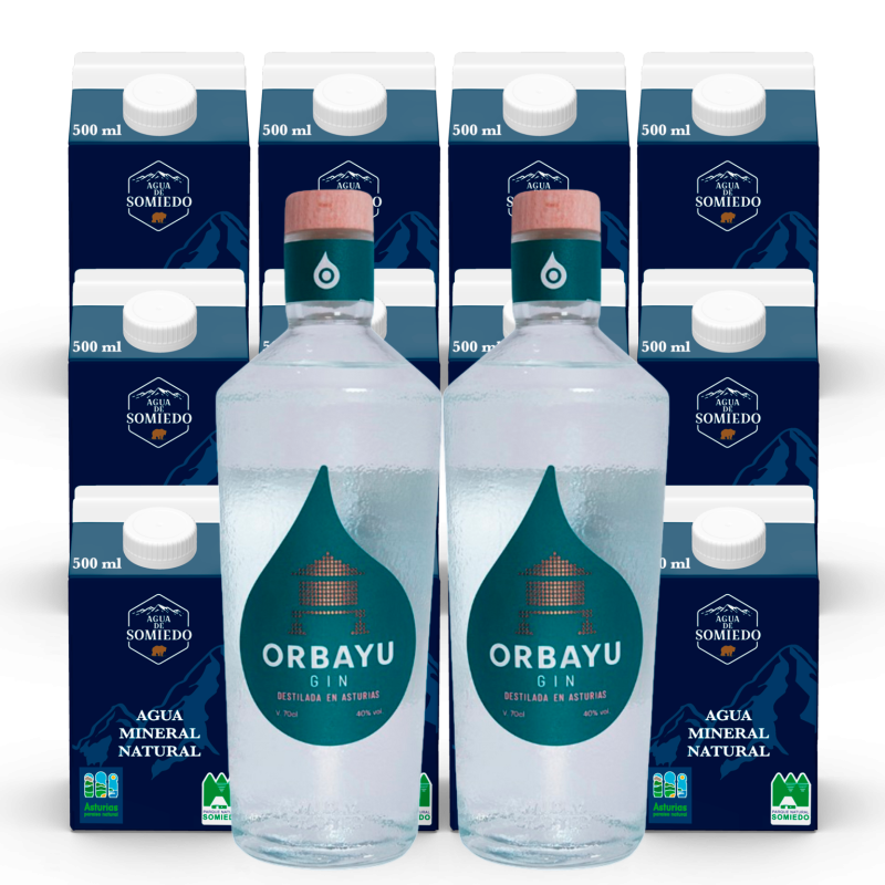 agua de somiedo, orbayu gin, agua en casa, comprar agua de somiedo